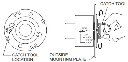 TownSteel CD CDC Series Cylindrical Locks - ADJUST DOOR THICKNESS