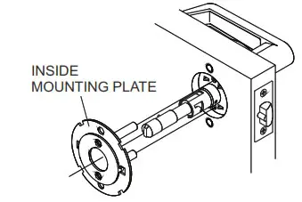 TownSteel CD CDC Series Cylindrical Locks - INSTALL INSIDE MOUNTING PLATE 1