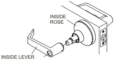 TownSteel CD CDC Series Cylindrical Locks - INSTALL INSIDE ROSE AND LEVER 2