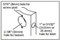 TownSteel CD CDC Series Cylindrical Locks - Installation and Template 2