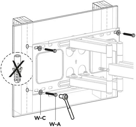 equip 650335 37-80 Inch Full Motion TV Wall Mount Bracket B06