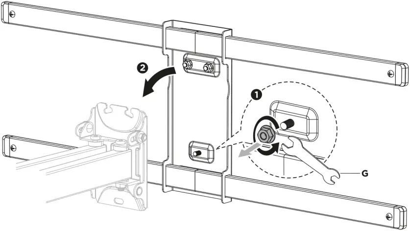 equip 650335 37-80 Inch Full Motion TV Wall Mount Bracket B09