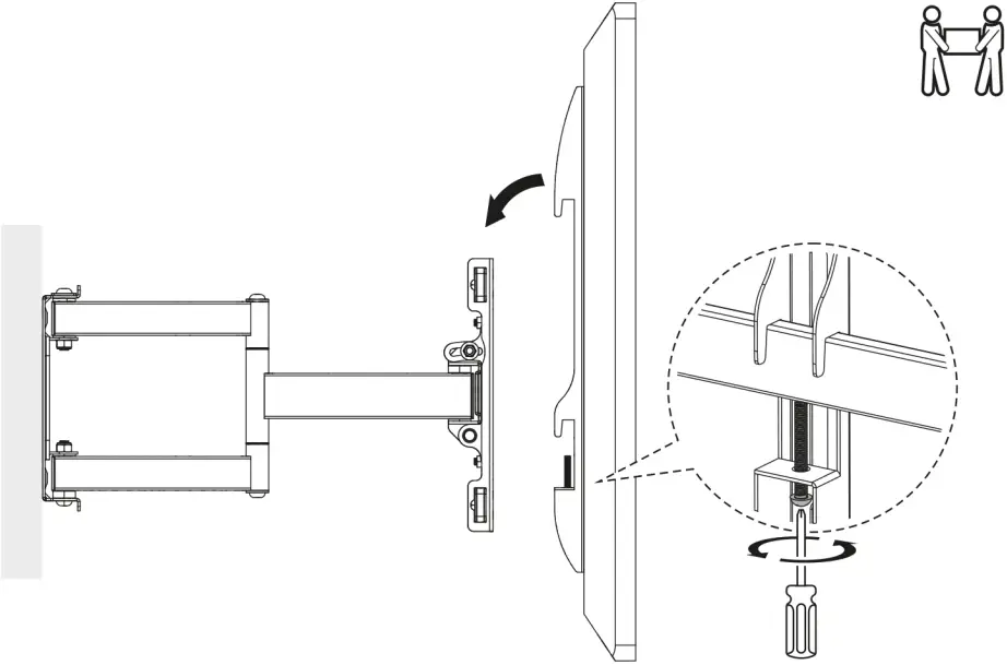 equip 650335 37-80 Inch Full Motion TV Wall Mount Bracket B14