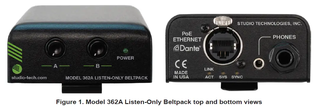 STUDIO-TECHNOLOGIES-362A-Listen-Only-Beltpack-fig-1