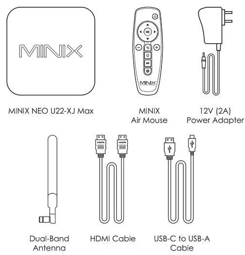 MINIX NEO U22 XJ Max 4K Ultra HD Android Media Hub - contents