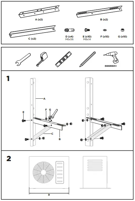 AIRFIX SAW001 Air Conditioner Bracket - 1