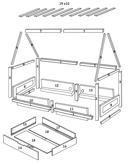 OTTO WF289696AAW House Bed - Fig 1