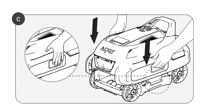 AIPER Seagull Plus Robotic Pool Cleaner - install 3