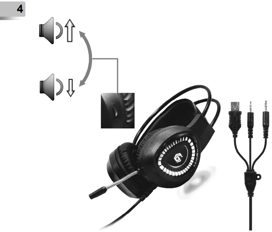 gembird GGS UMGL4 01 4 In 1 Backlight Gaming Kit - FIGURE 4