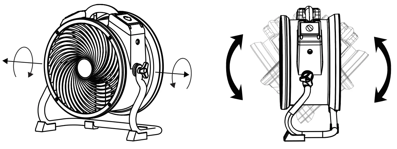 XPOWER FC-100 Air Circulator, Carpet Dryer - Position1