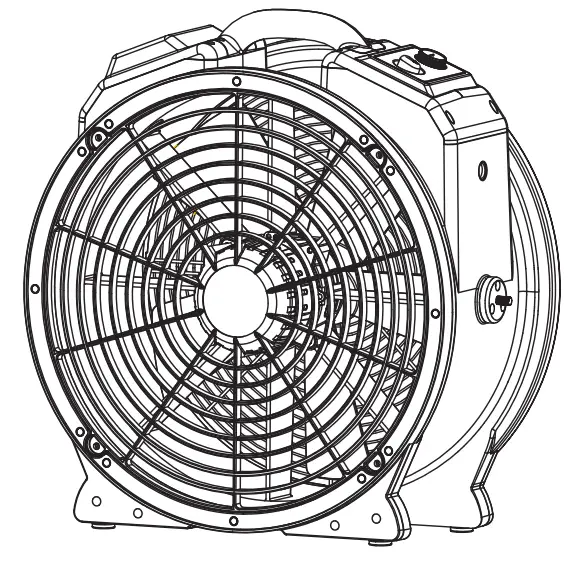 XPOWER FC-100 Air Circulator, Carpet Dryer - Position3