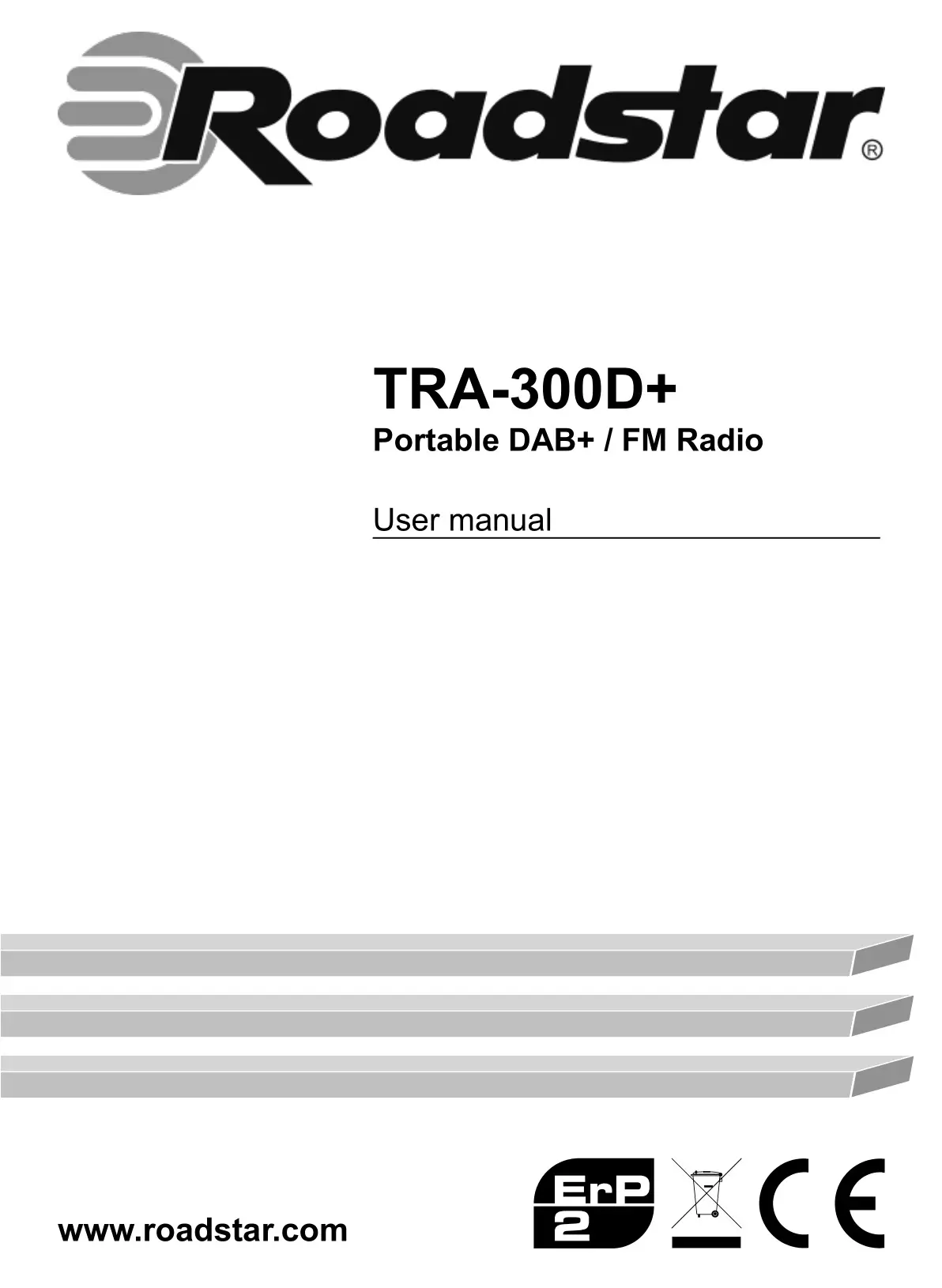 Roadstar TRA-300D+ Portable DAB+ FM Radio User Manual