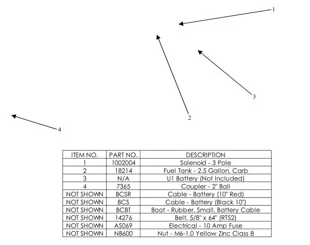 Swisher Commercial Pro Country Cut Trail Cutter - COMMON REPAIR PARTS