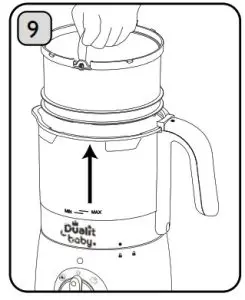 Dualit 11060 Baby Food Maker - Basket using the handle
