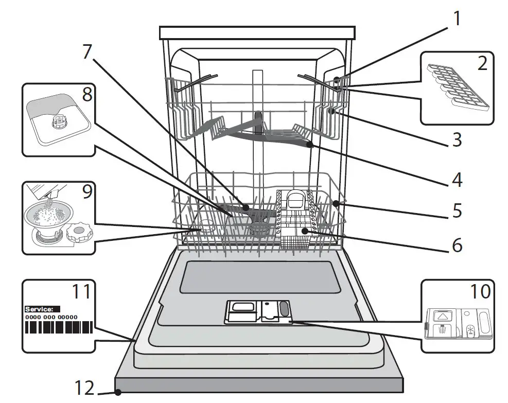 ARISTON LFO3C22 60cm Freestanding Dishwasher-1