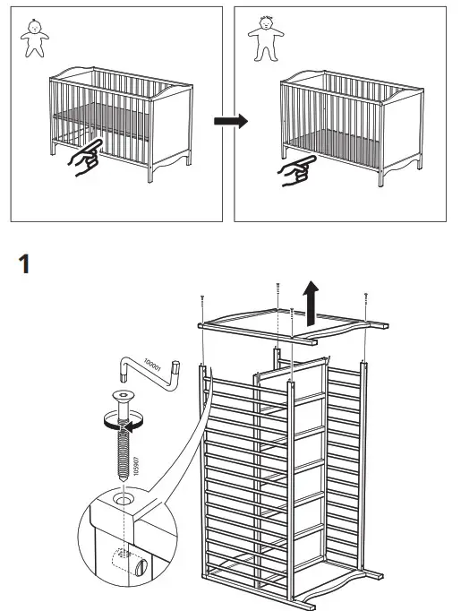 IKEA SMAGORA 60x120cm Cot- 1-1
