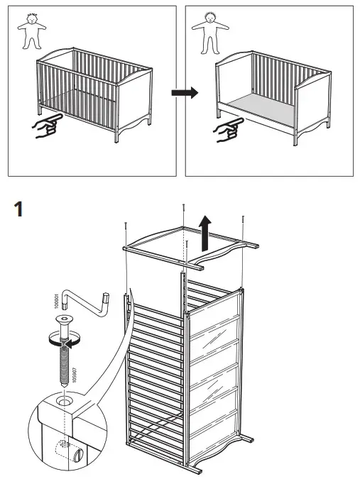 IKEA SMAGORA 60x120cm Cot-1.1