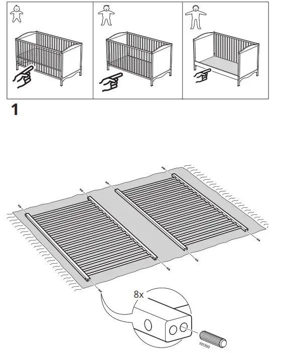 IKEA SMAGORA 60x120cm Cot- 1