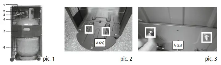 Qlima GH 825 C Indoor Gas Stove- ASSEMBLING