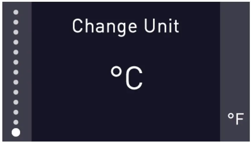 beko BBBF3019IMWESS Refrigerator - Temperature Unit Change Screen