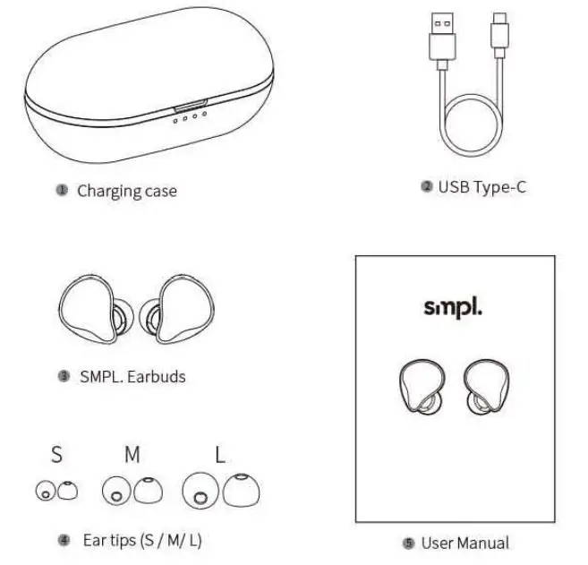 SMPLEBP True Wireless Earbuds - parts