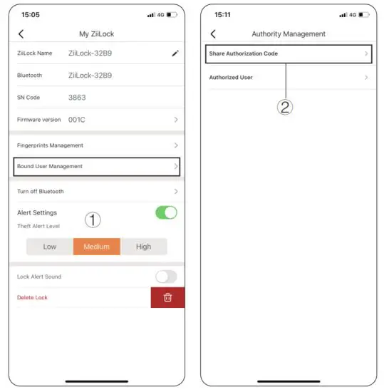 ZiiLock Smart Folding Bike Lock Fingerprint & Smartphone Unlock - Code