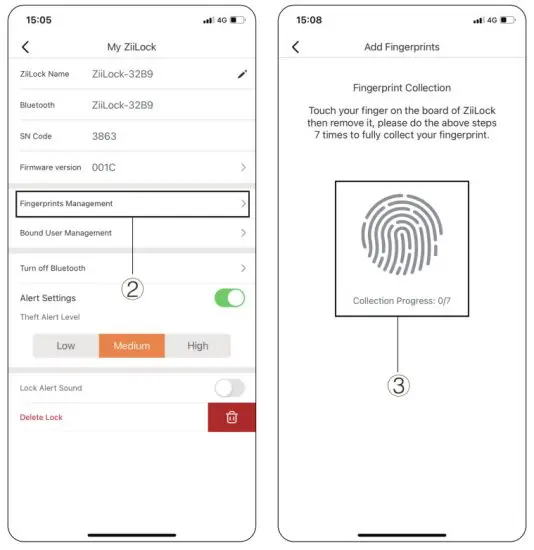 ZiiLock Smart Folding Bike Lock Fingerprint & Smartphone Unlock - Fingerprint