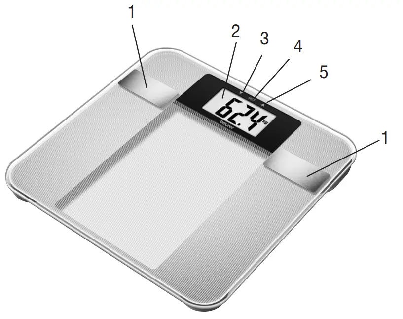 beurer BG 13 Diagnostic Bathroom Scale - overview