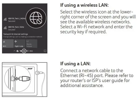FIG 6 Connect to the internet