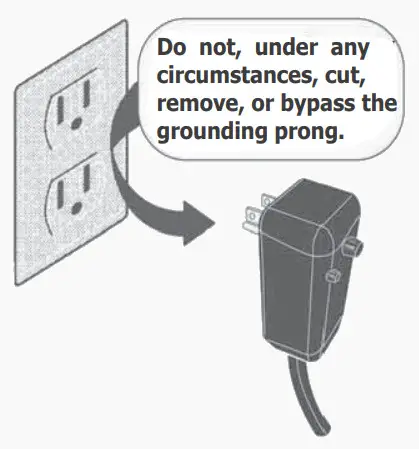 FRIGIDAIRE FHWE182WA2 Room Air Conditioner - Grounding