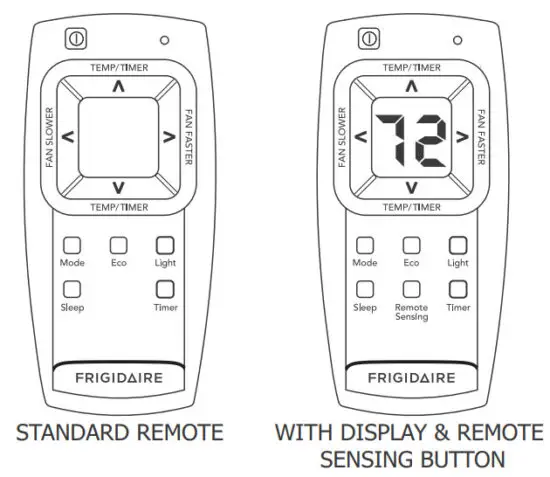 FRIGIDAIRE FHWE182WA2 Room Air Conditioner - REMOTE