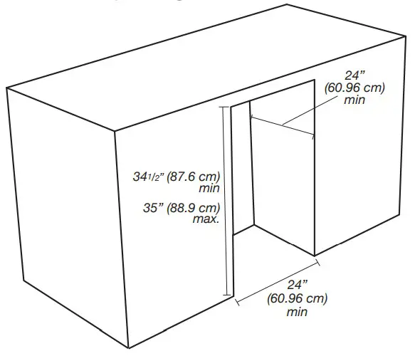 KitchenAId Under Counter Beverage Opening Dimensions