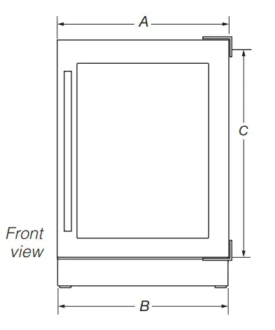 KitchenAId Under Counter Beverage front view