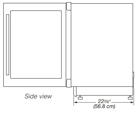 KitchenAId Under Counter Beverage side view