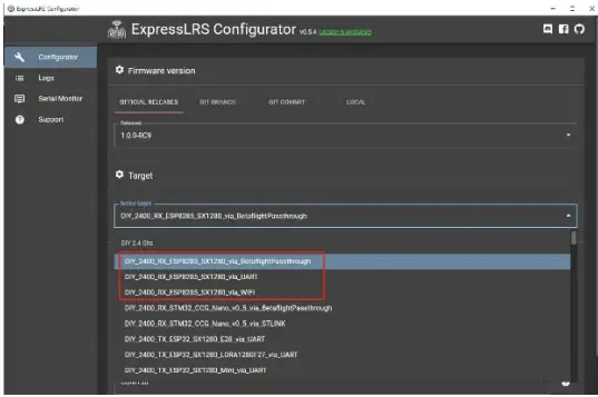 3 Receiver binding ELRS 2.4G RX A