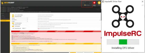 3 Receiver binding Flight firmware upgrade and write default CLI 7 A