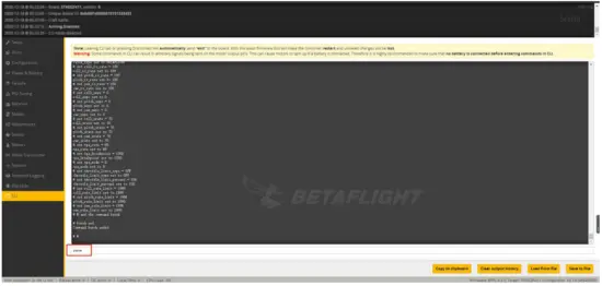 3 Receiver binding Flight firmware upgrade and write default CLI 7 E