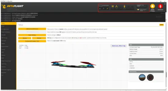 3 Receiver binding Flight firmware upgrade and write default CLI 7 F