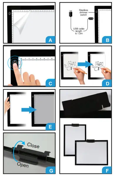 Born-A3-LED-Light-Pad-with-Stand-fig-1