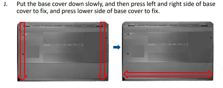 ASUS UX581LV Customer Self Repair User Guide - Assembly Notice