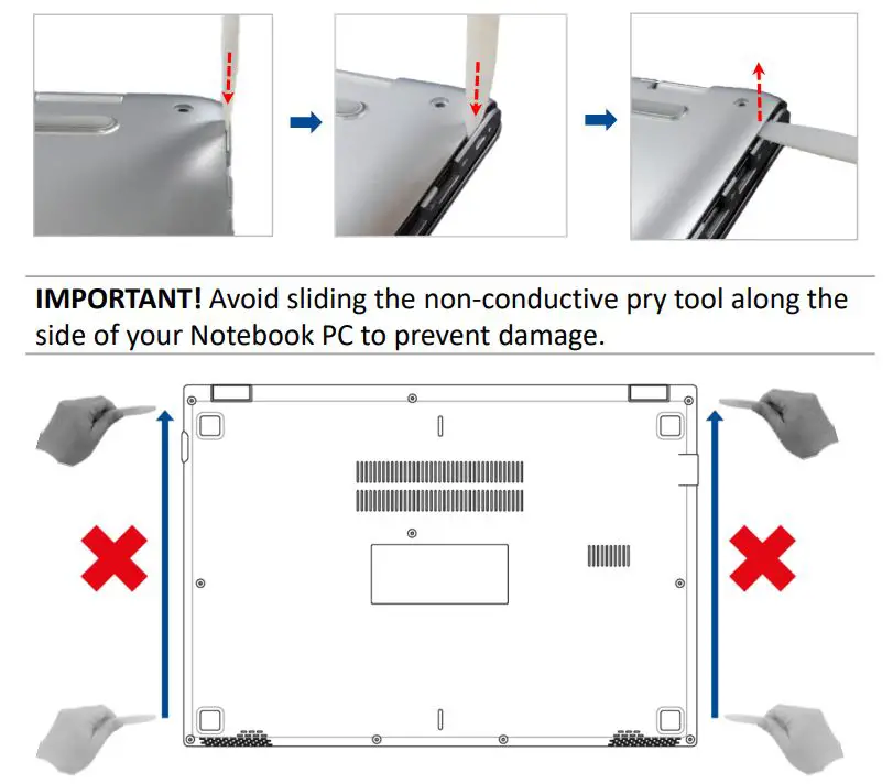 ASUS UX581LV Customer Self Repair User Guide - Disassembly steps