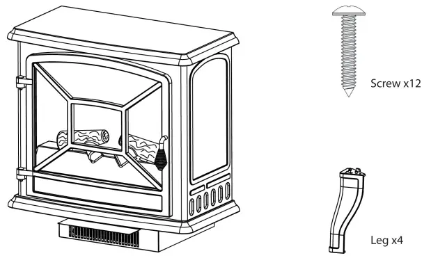 COSTWAY FP10058US Freestanding Electric Fireplace2