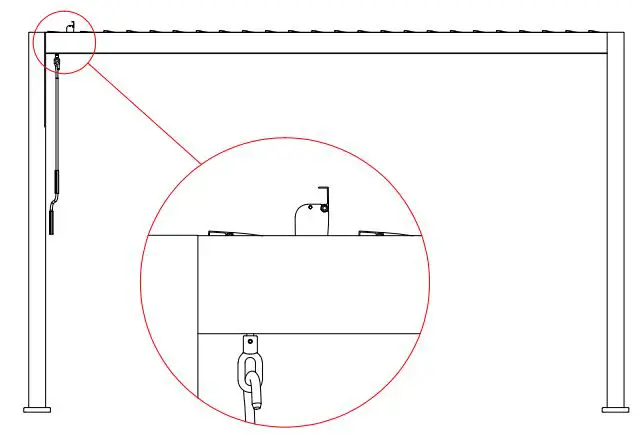 DANCOVER Pergola Gazebo Mirador 3x4m Installation Guide - Make the shutter as vertical