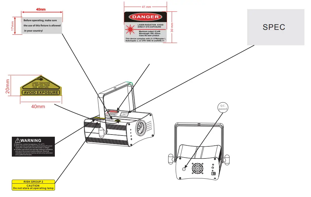 ADJ ANI527 Ani Motion Compact Red Green Animation Laser - Fig 1