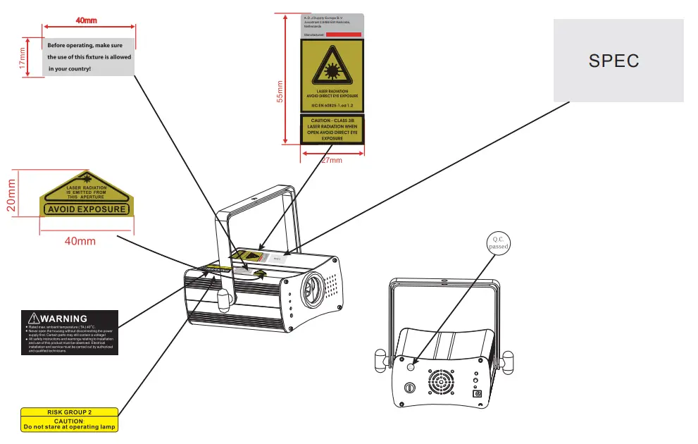 ADJ ANI527 Ani Motion Compact Red Green Animation Laser - Fig 2