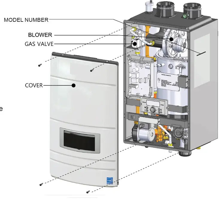 Energy Star MFTCW199 Wall-Mounted, Modulating Gas, Condensing Combination Boiler FIG 1