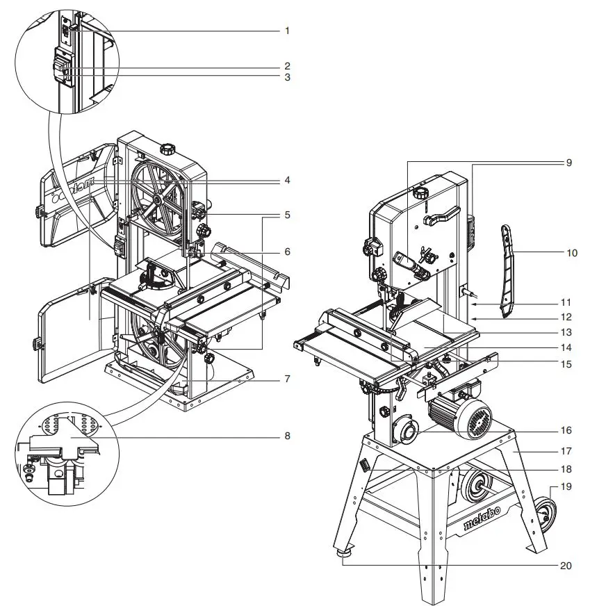 metabo 619009000 BAS 318 Precision WNB Instruction Manual - Product Overview