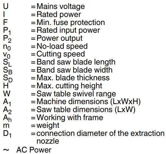 metabo 619009000 BAS 318 Precision WNB Instruction Manual - Technical Specifications