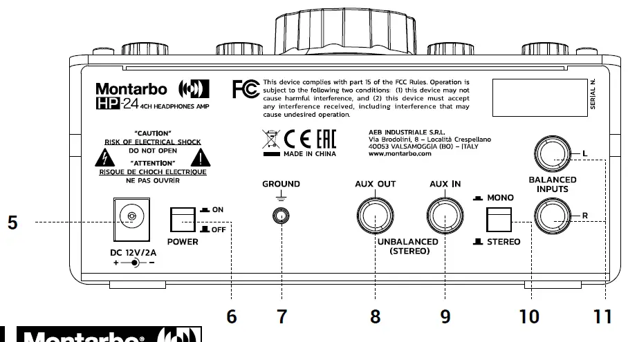 Montarbo HP-24 4-Channel Headphone Amplifier 2