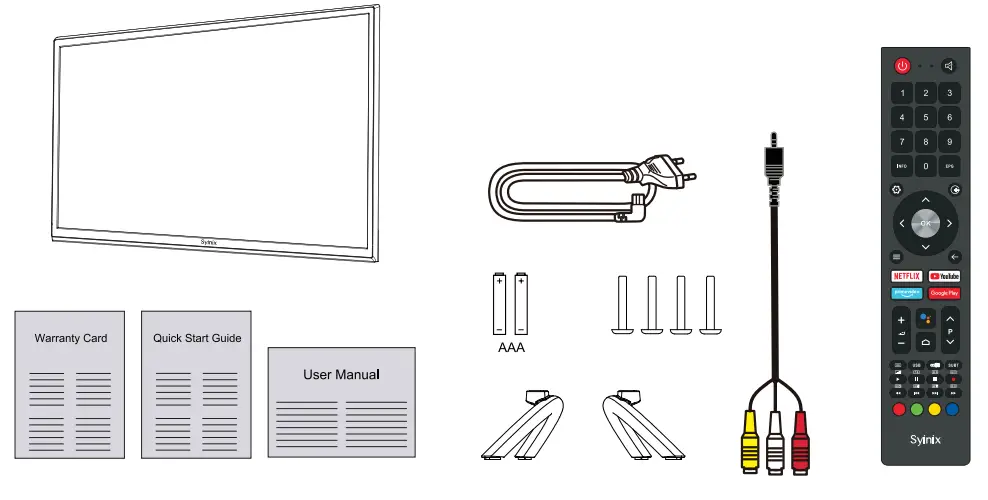 Syinix 50A1S Android TV - Packazing